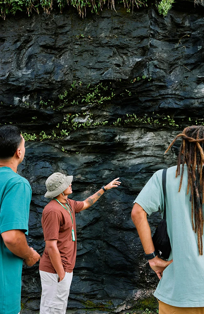 Groupe avec un guide